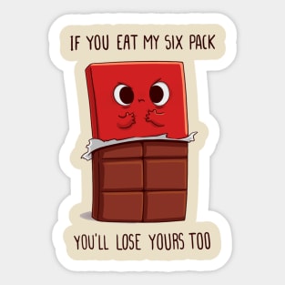 Chocolate sixpack Sticker